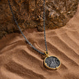 Wise Prosperity - Onyx Owl Coin Necklace