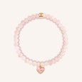 Abundant Kindness - Rose Quartz Heart Charm Bracelet