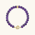 Spiritual Harmony - Amethyst Stone OM Charm Bracelet
