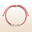 Balanced Understanding - Enamel Chakra Bar Red String Bracelet