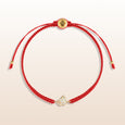 Supreme Spirit - White Enamel OM Red String Bracelet