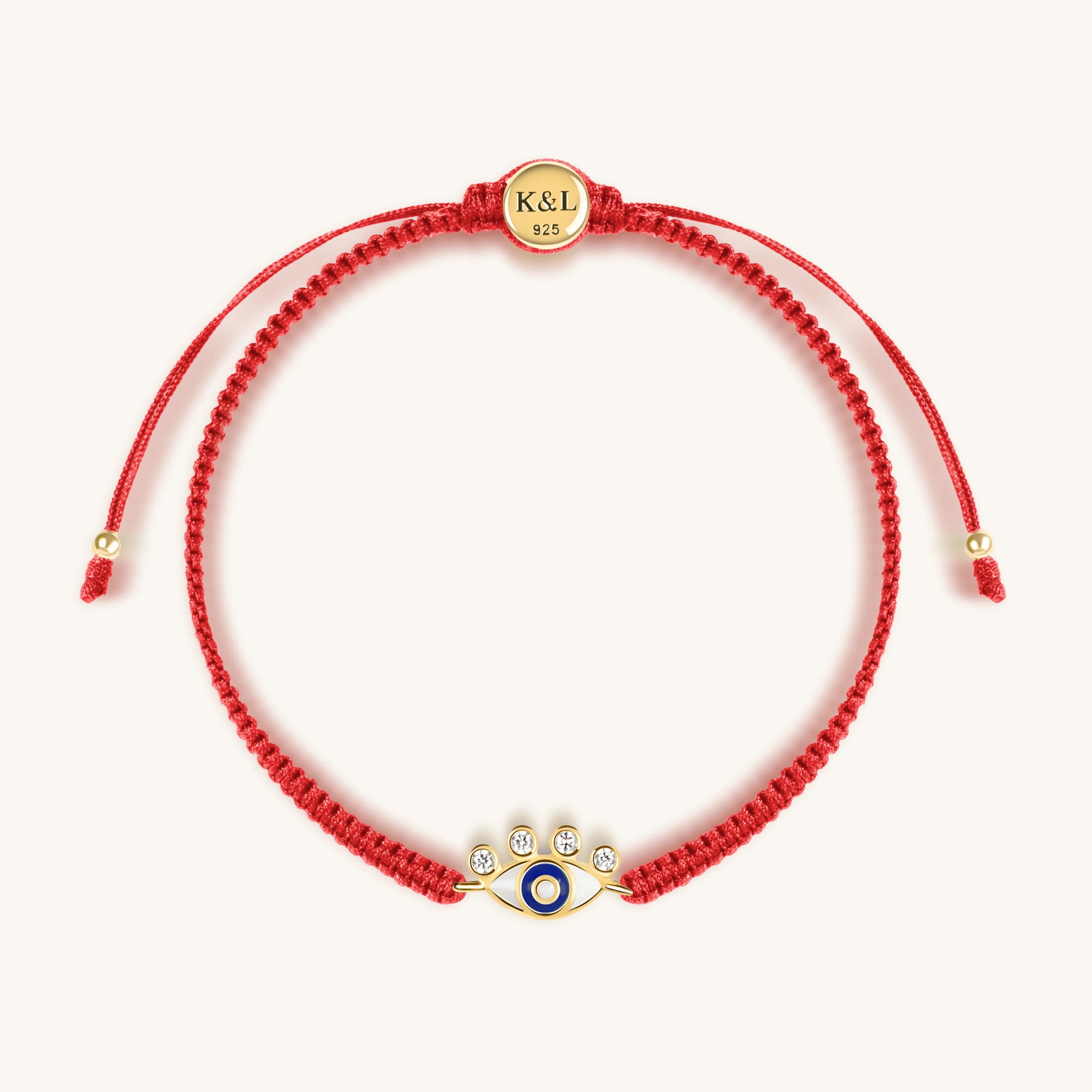 Balanced Outlook - Red String Evil Eye Charm Bracelet