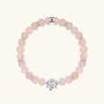 Emotion Renewal - Rose Quartz Lotus Charm Bracelet