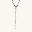 Whisper of Truth - Evil Eye Lapis Lazuli Rosary Necklace