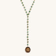 Blooming Vitality - Ombre Emerald Lotus Rosary