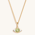 Ancient Protector - Gold Plated Evil Eye Pendant Necklace
