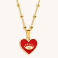 Steadfast Loyalty - Evil Eye Diamond Heart Charm Necklace