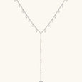 Infinite Affection Heart Pearl Lariat Necklace