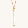 Supreme Love - Rose Quartz Heart Gold Plated Necklace