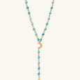 Healing Sparkle - Turquoise Moon & Star Charm Rosary