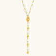 Dreamy Grace - Moonstone Multi Symbol Rosary Necklace