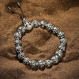 Karma and Luck  Bracelet  -  Wise Heritage - Silver Nepal Prayer Beads Bracelet