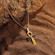 Karma and Luck  Necklace  -  Spiritual Life - Tiger's Eye Onyx Ankh Necklace