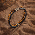 Karma and Luck  Bracelet  -  Powerful Thrive - Hamsa Tiger's Eye Matte Onyx Bracelet