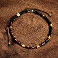 Karma and Luck  Bracelet  -  Divine Passion - Garnet Black Onyx Bracelet