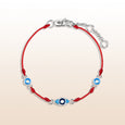 Courageous Wit - Evil Eye Red String Bracelet