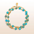 Mindful Serenity - Turquoise Mantra Double Wrap Bracelet